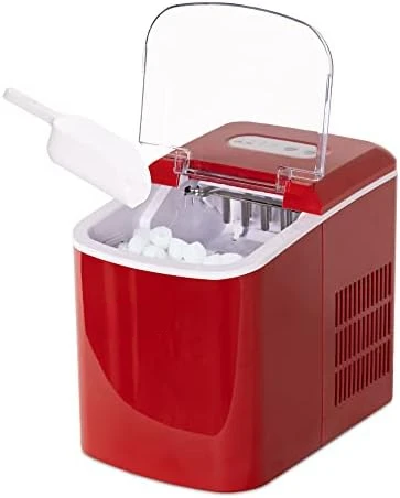 

Ice Maker Machine - Automatic and Portable - 26 Pounds in 24 Hours - Ice Cube Maker - Ice Scoop and Basket - Ideal for Iced Coff