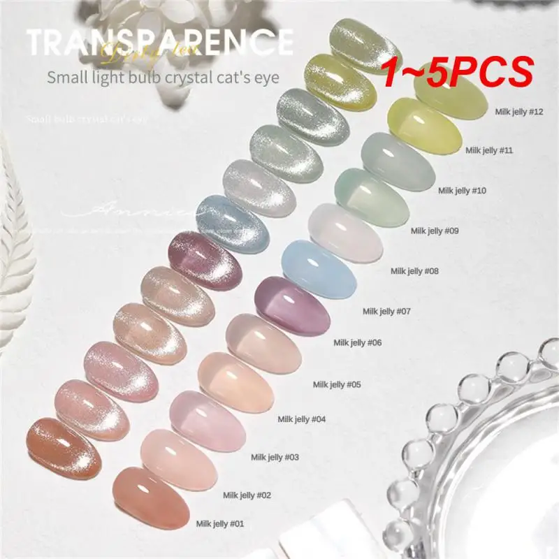 1~5PCS 10ml Elf Cat Eye Gel Nail Polish Flash Spar Cat's Eye Magnetic Gel Reflective Glitter Popular Semi Permanent Nail Polish