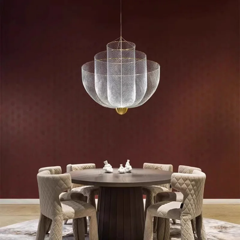 Люстра AiPaiTe железная золотистая/серебристая креативная итальянская круглая