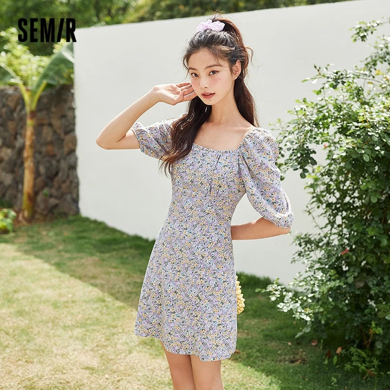 

Semir Dress Women Floral Dresses Summer 2022 New Gentle Wind Puff Sleeve French Small Fresh First Love Dress