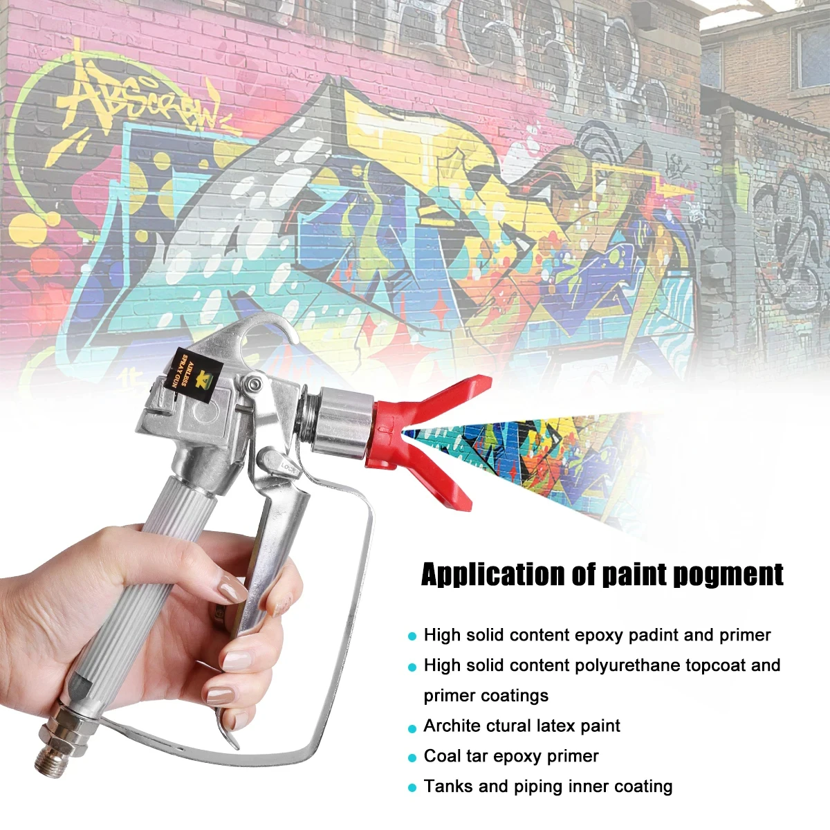 3600PSI безвоздушная высокого давления для краски распылитель с наконечником 517 и