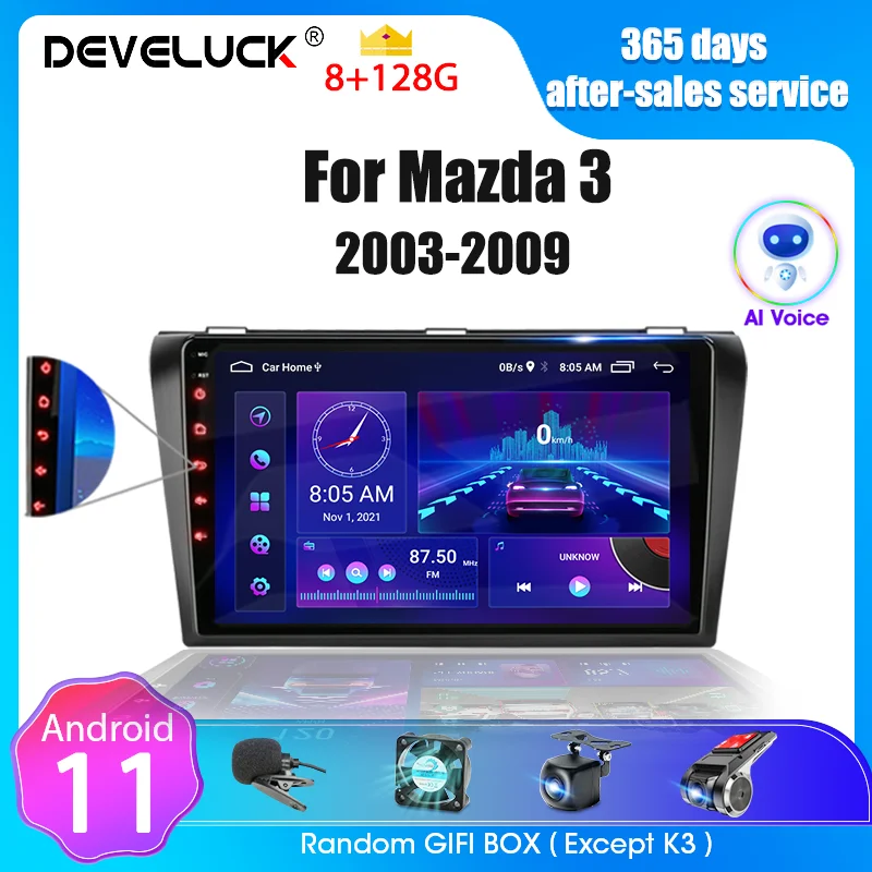 Автомагнитола для Mazda 3 2004-2009 2din Android 11 0 мультимедийный проигрыватель