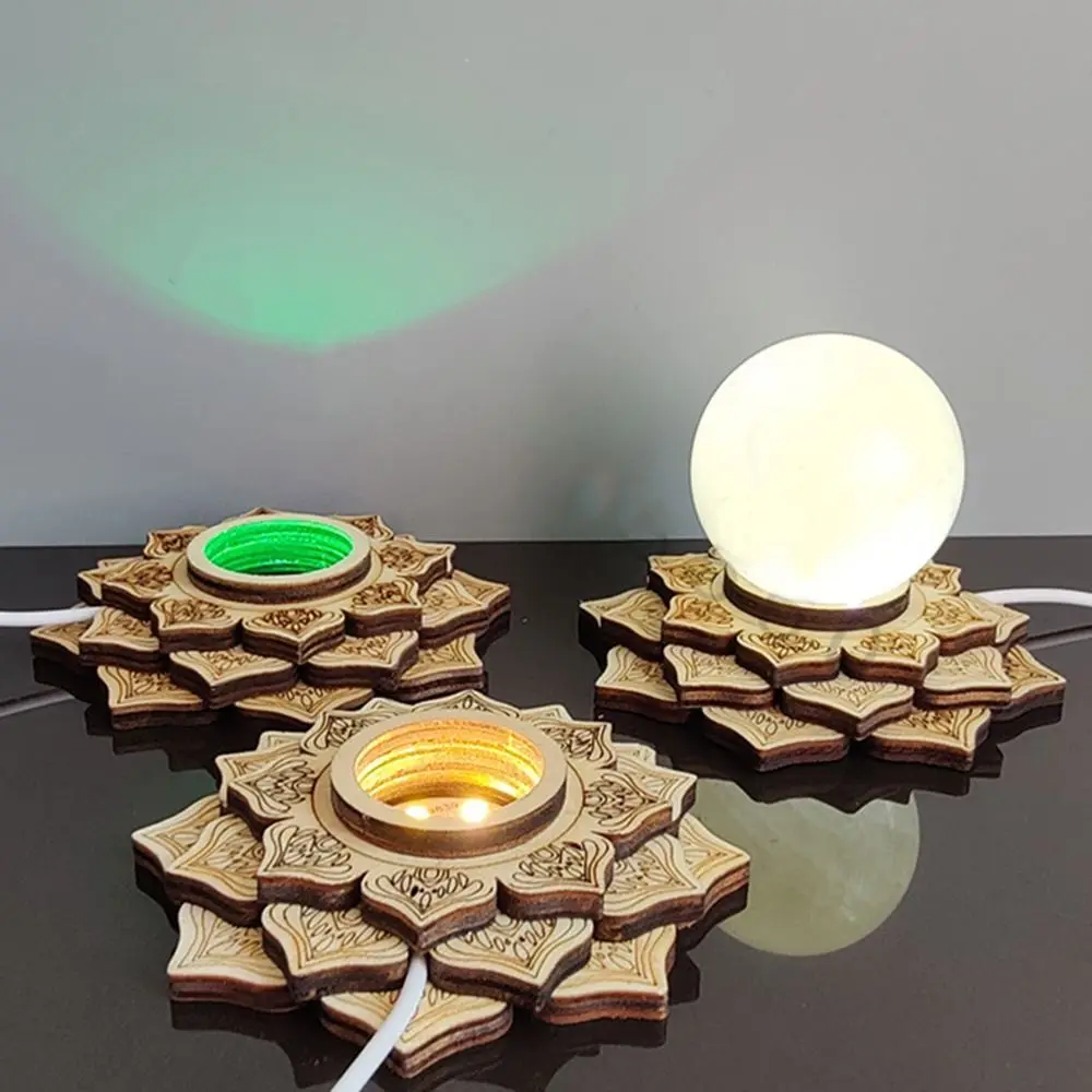 Искусственный кварцевый 3D ночник хрустальный шар подставка основа для украшения