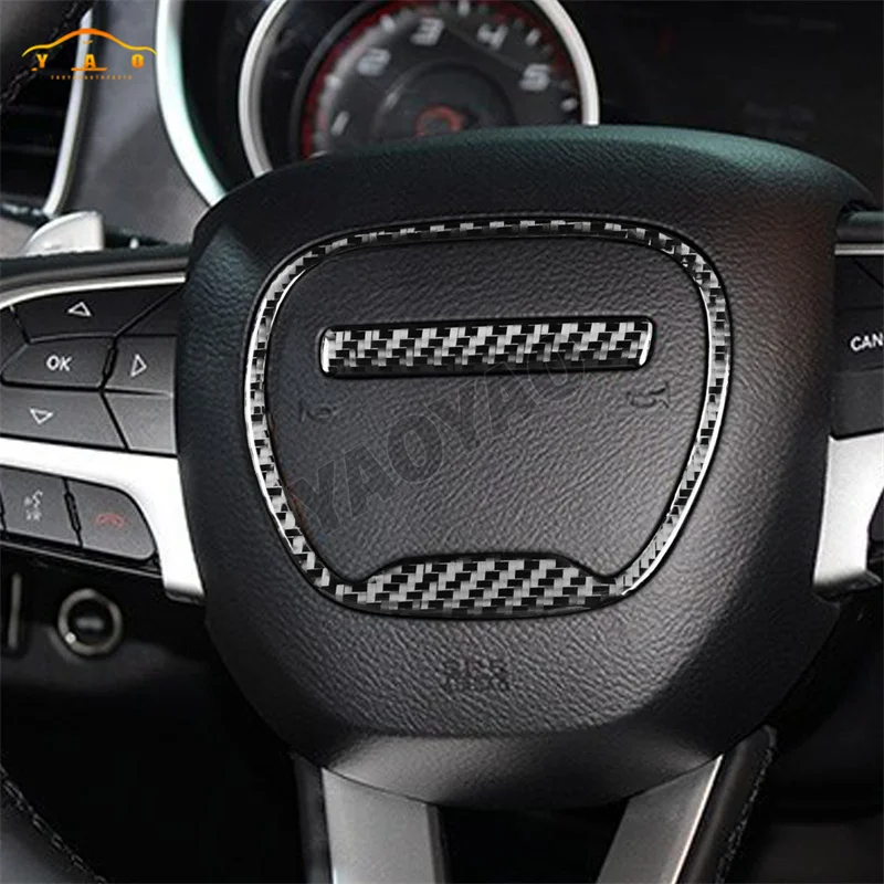 Для Dodge Charger Challenger SRT 2015-2020 углеродное волокно рулевое колесо интерьерная отделка