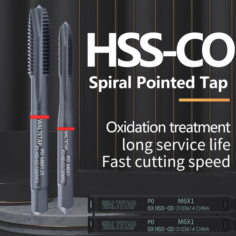 

WALTETAP HSS-CO стандартное красное кольцо JIS со спиральным заостренным краном OX M2 M3 M4 M5 M6 M7 M8 M9 M10 M11 M12