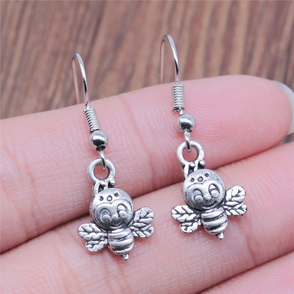 

Fashion Handmade Simple Design Antique Silver Color Flowers Pendant Earrings Dropshipping Drop Earrings