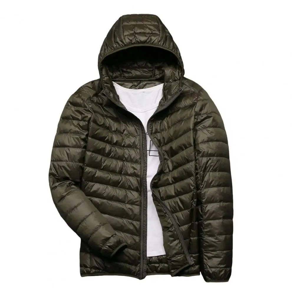 New Brand Autumn Winter Light Jacket Men's Fashion Hooded Short Large Ultra-thin Lightweight Youth Slim Coat Down Jackets