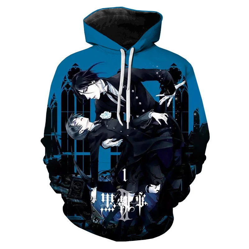 

Anime Black Butler Hoodies 3D Hoge Kwaliteit Sweatshirts Kuroshitsuji Figure Print Hoody Streetwear Coat Anime Men Women Hoodie