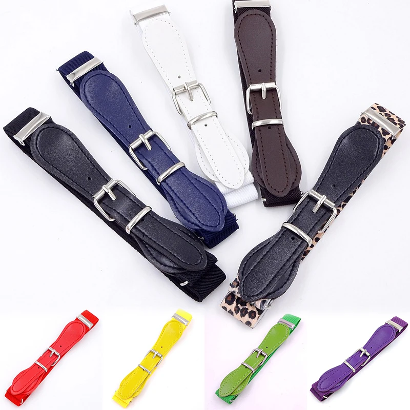 

New Fashion Baby Jean Leopard Print Striped Decor Children Elastic Waist Belt Kids Waistband For Girl Boys Essential Kid's Belt