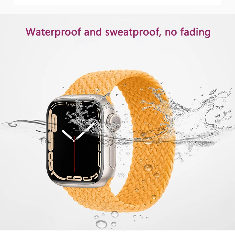 braided strap for apple watch ultra band 49mm 44mm 45mm 38mm 42mm 41mm 40mm elastic solo loop bracelet iwatch serie 8 4 5 6 7 se