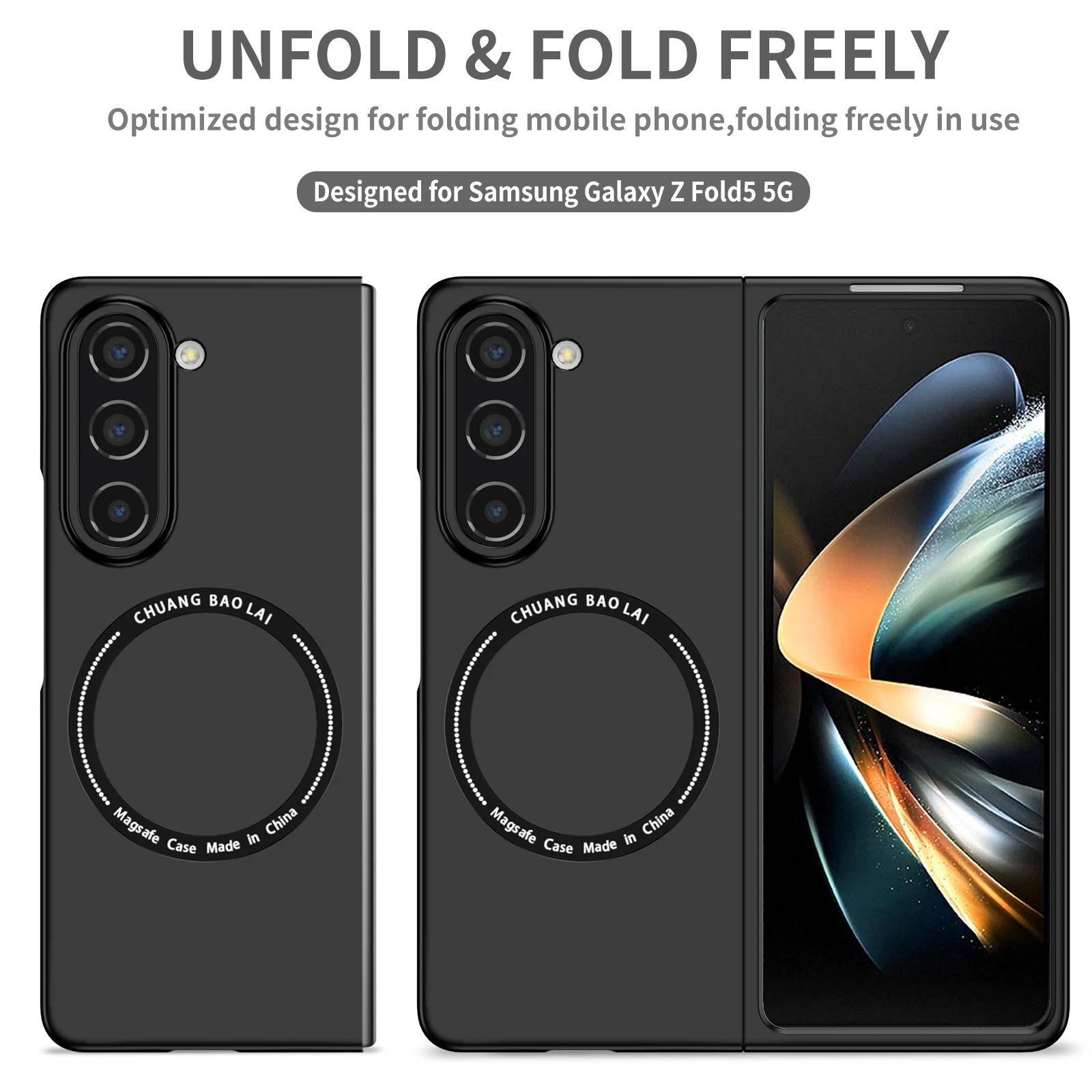 Жесткий чехол из поликарбоната для беспроводной зарядки Samsung Galaxy Z Fold 5 Fold5 Fold3 Fold4 4