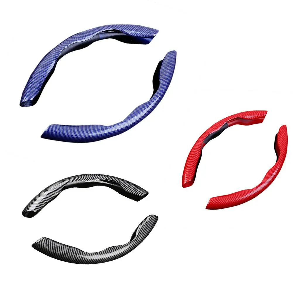 

38cm Car Steering Wheel Cover Handle Booster Anti-slip Case Carbon Fiber Pattern Universal Interior Decoration Drop Shipping