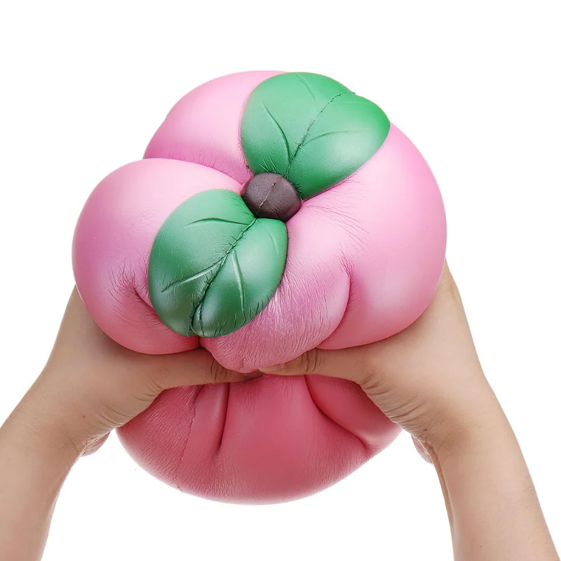 

Huge Peach Toy Squishy Jumbo Fruit Slow Rising Soft Toy PU Simulated Food Decompression Gift Collection with Packaging Giant Toy