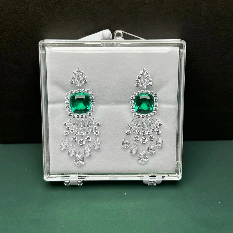 

Набор драгоценных камней Pirmiana 4.56 карат/2 шт., лабораторные выращенные изумруды и D VVS1, Муассанит, набор драгоценных камней для рукоделия