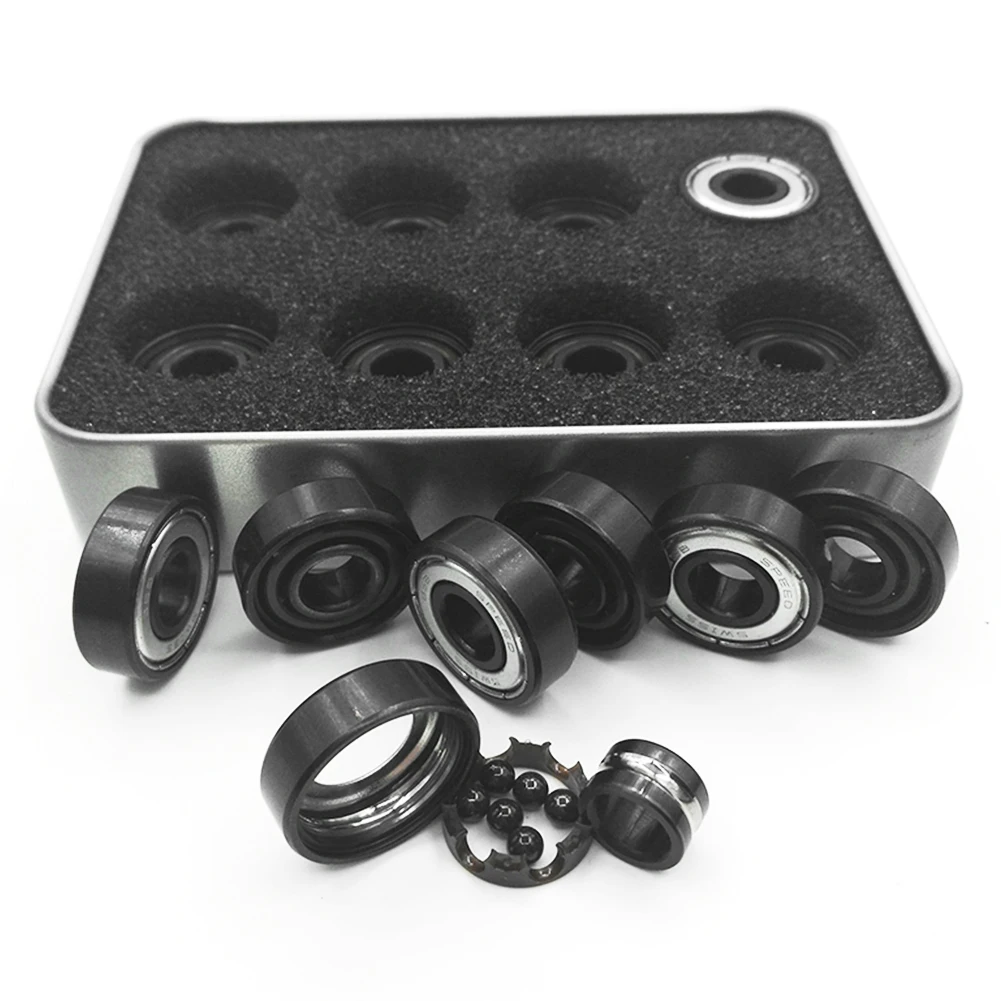 

16pcs Skateboard 6 Beads Speed Bearing Sports Ceramic Balls Accessories Inline Skate Outdoor Dustproof With Storage Box Precise