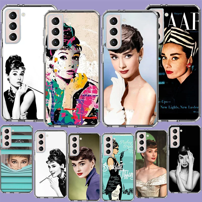 

Чехол для телефона Одри Хепберн для Samsung Galaxy S23 Ultra S22 + S21 Plus S20 FE S10 Lite S10E S9 S8 S7 Edge, чехол