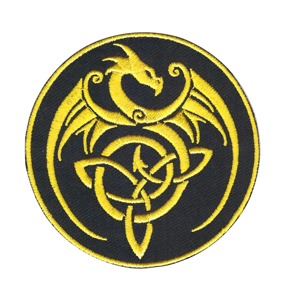 Аппликация для пришивания с изображением знака о опасной радиации | Заплатки