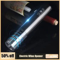 electric wine opener with lights foil cutter automatic bottle openers usb rechargeable cork screw for champagne kitchen bar home