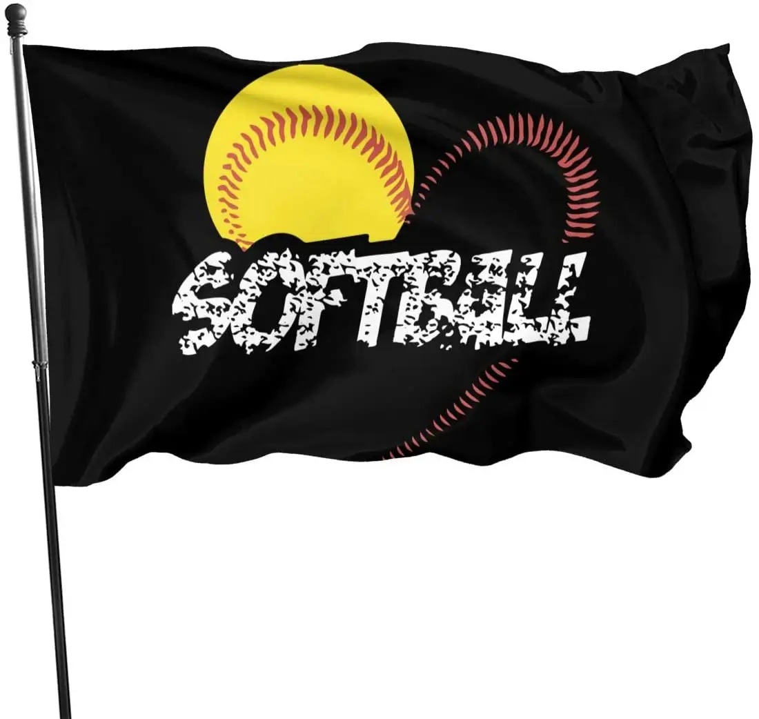 

Флаг Love Softball 100% полиэстер однослойные полупрозрачные флаги 90X150 см-баннер 3 'X 5'
