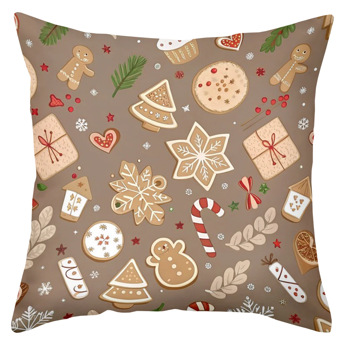 

Рождественские наволочки с печеньем, полиэстер, 1 шт.