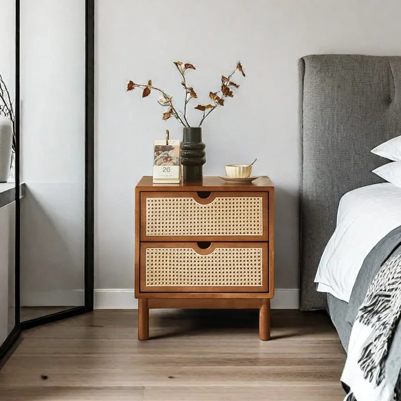 Шкаф для хранения белый прикроватный столик кофейные Мезы кровати боковой