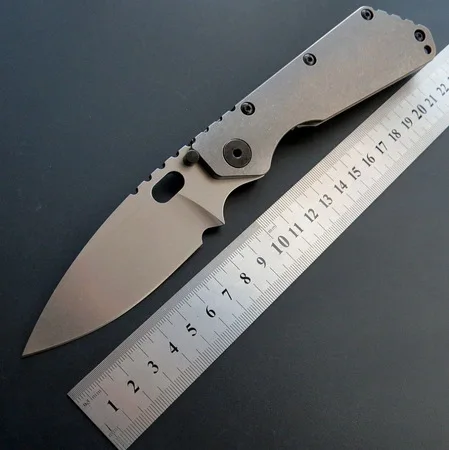 Outdoor D2 Blade Folding Knife Carbon Fiber Titanium Alloy Handle Camping Survival Tactical Pocket Knives EDC Tool