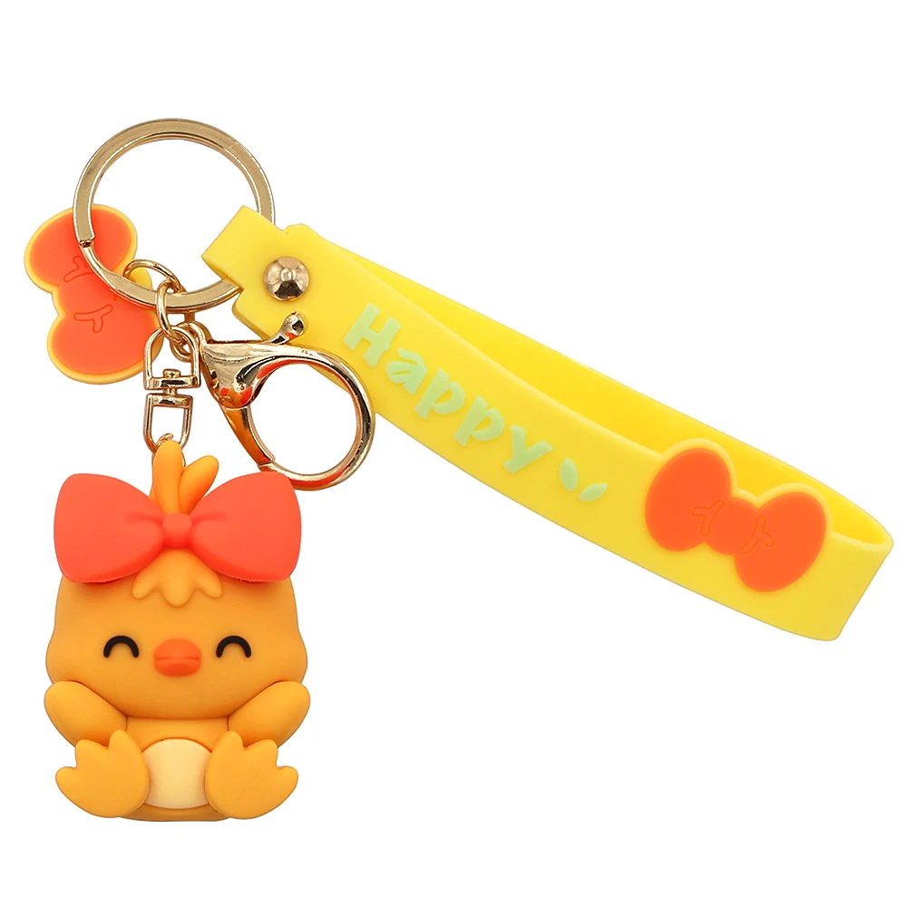 

Silicone Keychain Pendant Key Chain Hand Strap KeyChains Animal Keyrings for Women Girl Gift Accessories