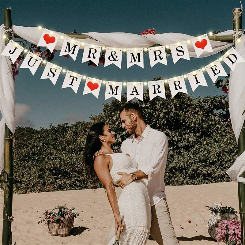 Набор свадебных баннеров с 8 светодиосветодиодный Сказочная гирлянда для