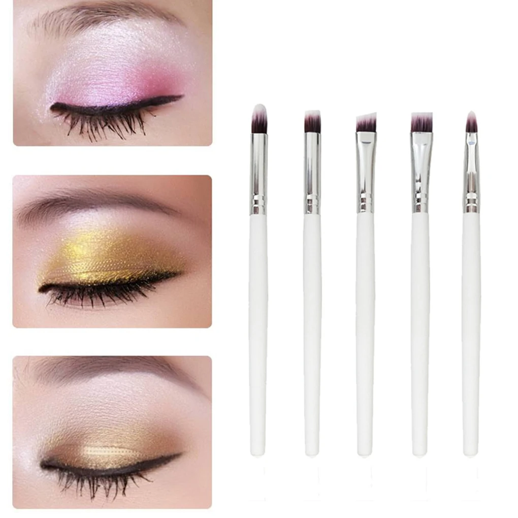 

6Pcs Professional Eyes Makeup Brushes Set Wood Handle Eyeshadow Eyebrow Eyeliner Blending Powder Smudge Brush