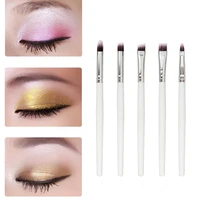 6pcs professional eyes makeup brushes set wood handle eyeshadow eyebrow eyeliner blending powder smudge brush