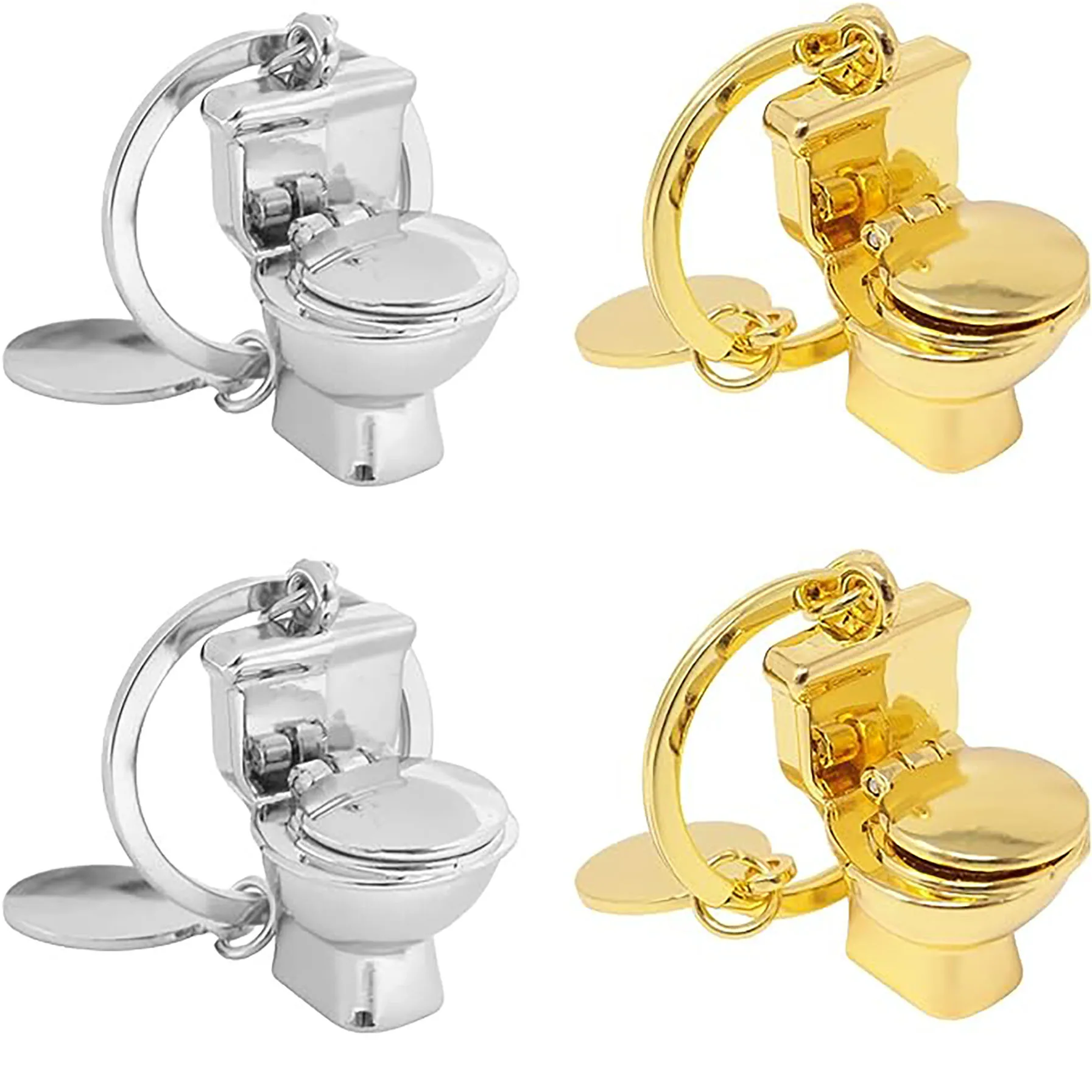 

Новинка, металлический брелок для унитаза, забавные брелоки для мини ключей, металлическая модель унитаза, подвеска для кошелька