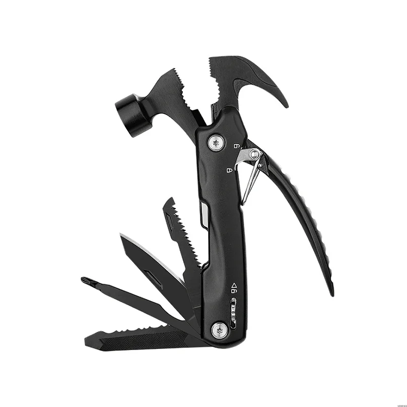 

Portable Multi Tools Claw Hammer Lifesaving Hammer Knife Multi-Function Stainless Steel Pliers Emergency Claw Camping Equipment