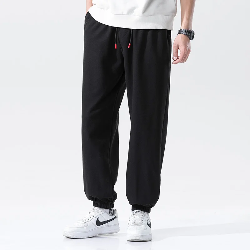 Men'S 2022 Spring Autumn New Handsome Leisure Sports Pants Korean Loose Fashion Trend Youth Student Basketball Running Trousers