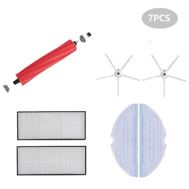 

Оригинальная резиновая основная боковая щетка Roborock S70 S75 S7, швабра с вибрацией, моющиеся фильтры Hepa для робота-пылесоса