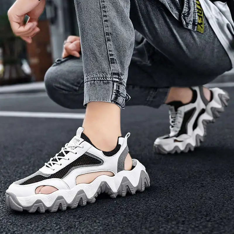 

Сандалии мужские кожаные эксклюзивные, обувь шеф-повара стразы, светильник сная обувь для йоги, резиновая подошва, шарф