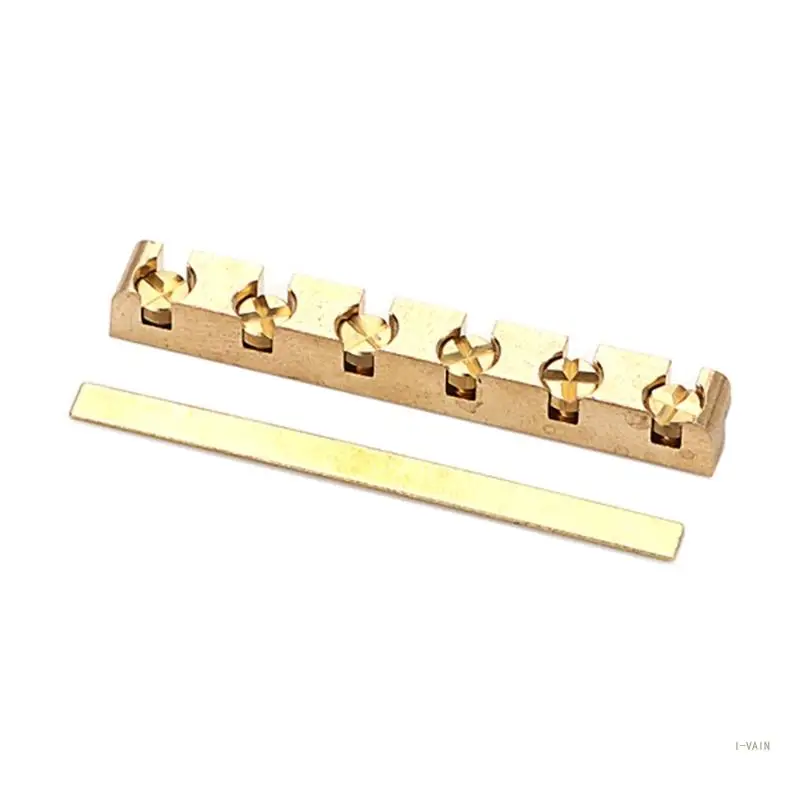 

M5TC 42mm Height Adjustable Brass Guitar Nut Height Bells Nut Replacements for Guitar