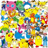 38 50 pokemon anime stickers pikachu fire breathing dragon kawaii mobile phone notebook waterproof sticker toy gift