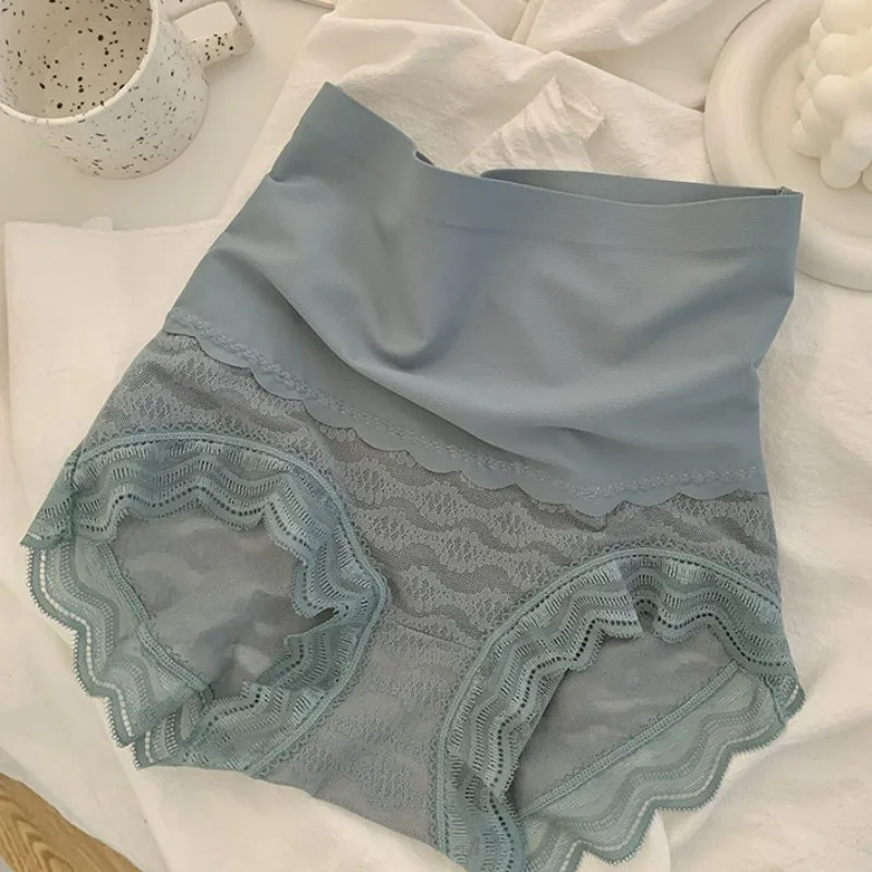 Женские шелковые трусики для живота Простые сексуальные кружевные дышащие