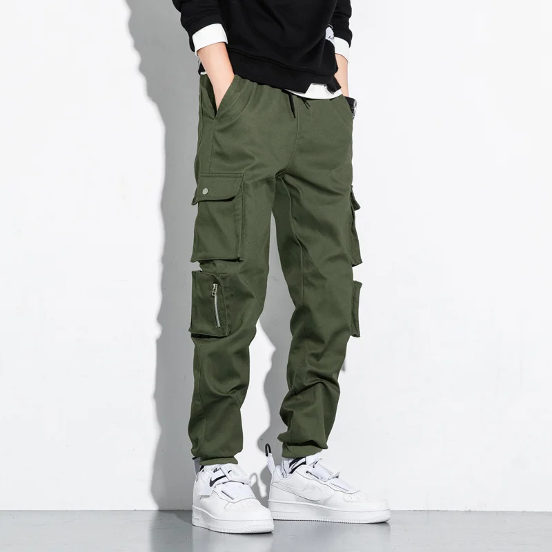 

Hip Hop HOT Cargo s Fashion Harajuku Harem Streetwear Casual Joggers Multi-Pocket Tie feet Men Pant M-8XL
