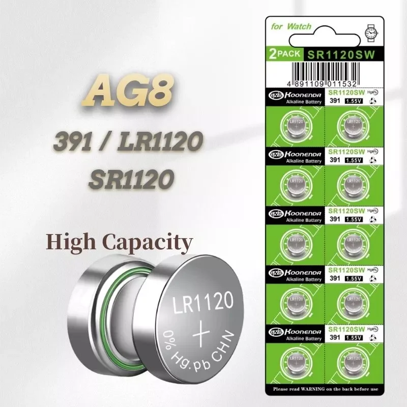 

AG8 кнопочный аккумулятор LR1120 AG81.55V для часов