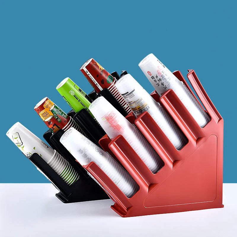 

New Foldable Disposable Cup Holder Multi Compartments Coffee Drink Paper Cups and Drinking Straws DIY Organizer Storage Box