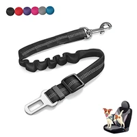 reflective elastic pet dog car seat belt dog cat leash harness for small dogs puppy dog cat travel accessories pet car suoolies