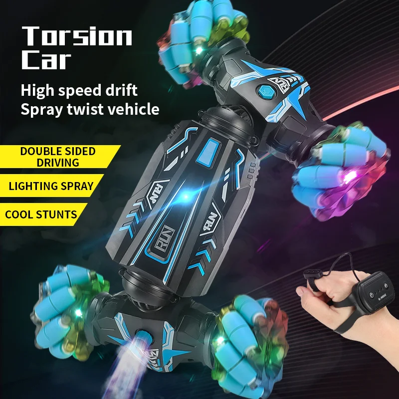 

4Wd RC Car Toy Gesture Sensing Spray Twisting Stunt Drift Car Radio Remote Controlled Cars RC Toys for Children Boys Adults