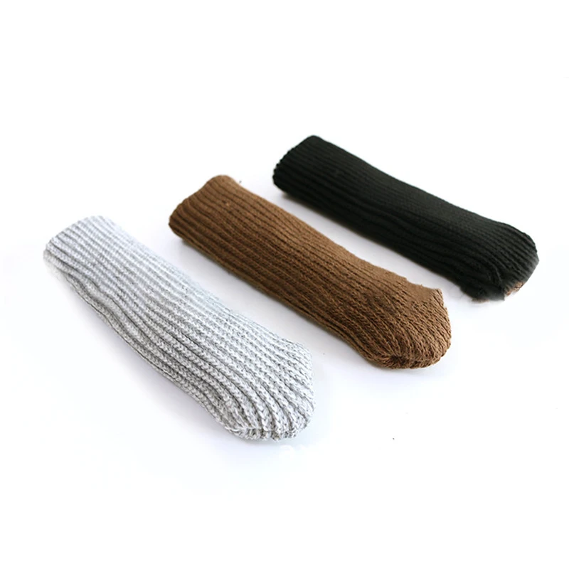 

4 Pcs/set Of Chair Foot Pads Knitted Chair Foot Covers Furniture Floor Mobile Noise Reduction Protection Covers
