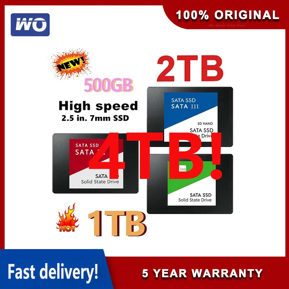 

SATA SSD 2.5Inch High Speed SSD 240GB 480GB 500GB 512GB HD 1TB Internal SSD 2TB Solid State Drive For Laptop SSD Notebook