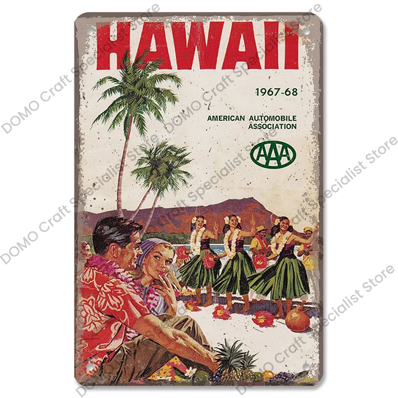 

Винтажный металлический постер Марокко Гавайи