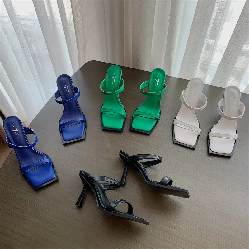 

2022 New Women Sandals Sexy Pumps Fashion Wedding Stiletto Zapatillas Mujer Femininos Women Slippers Outside Women Shoes