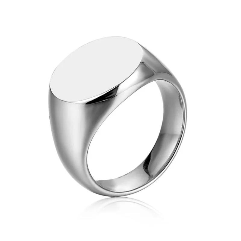 

2023 fashion jewelry stainless steel silver gold custom logo ring for men women
