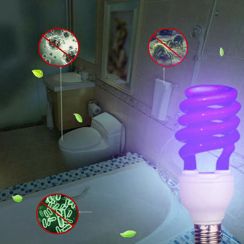 Спиральная лампа с УФ-лампочкой E27 220 В 20 Вт