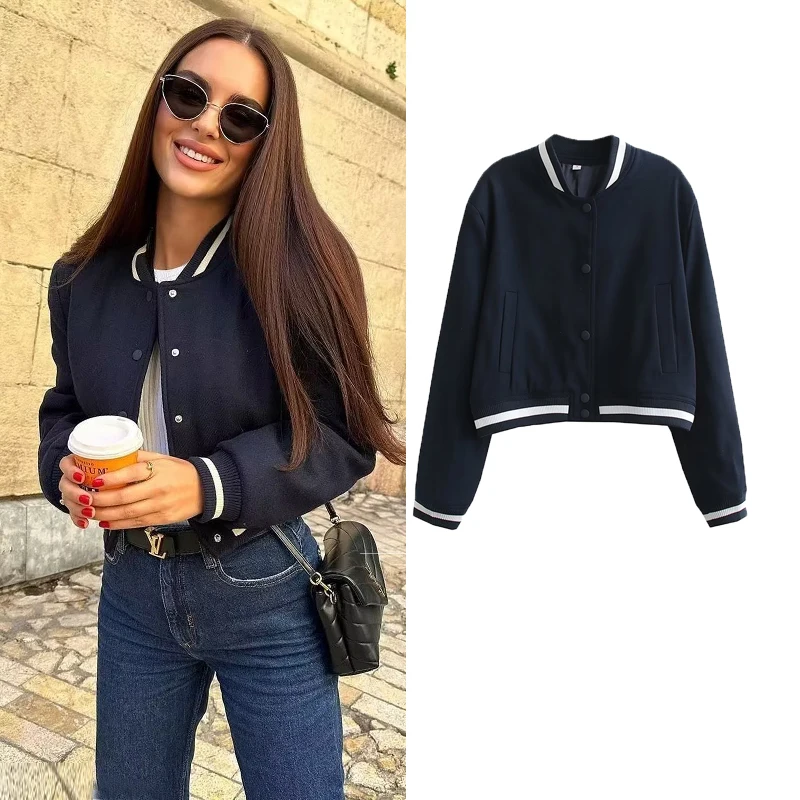 

Новая куртка, новинка 2023, модное весеннее Женское пальто, куртка, уличный шик, Молодежная куртка Джокера с длинным рукавом, женское теплое пальто